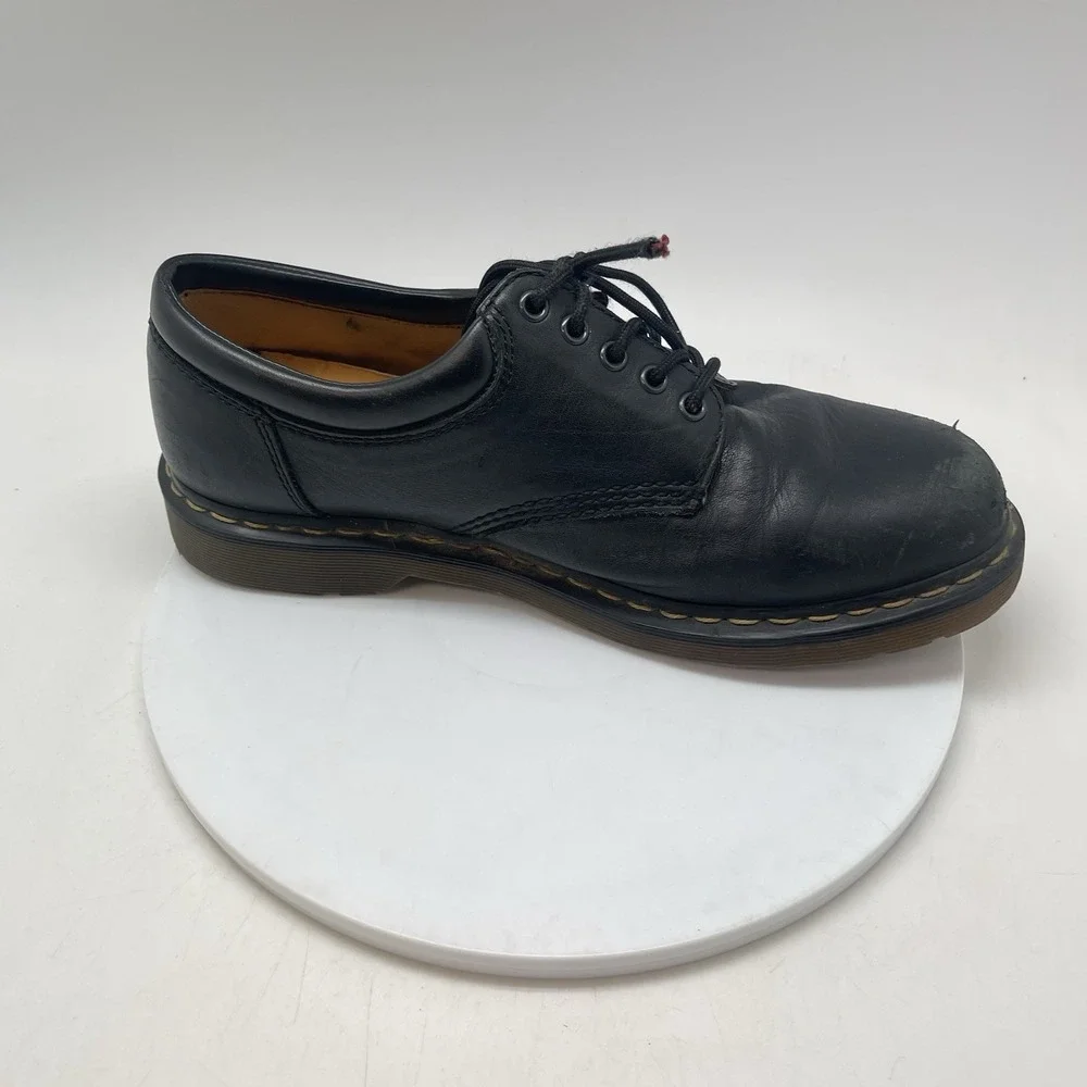 Dr Martens Shoes Mens 12 8053 Crazy Horse Black Leather Oxford Derby Gaucho